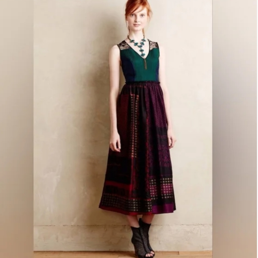 Anthropologie Montage Midi Dress Niki Mahajan (RARE)